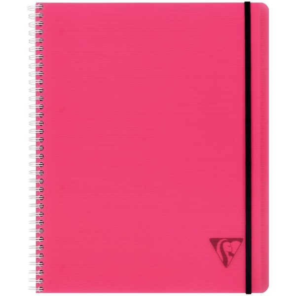 Proactiv&rsquo;Book Linicolor FRESH cahier reliure int&eacute;grale A4+ 160 pages d&eacute;tachables perfor&eacute; 4 trous grands carreaux + cadre en-t&ecirc;te + 1 pochette trieur couverture plastique polypropy&egrave;ne rainur&eacute; Couleur al&eacute;atoire