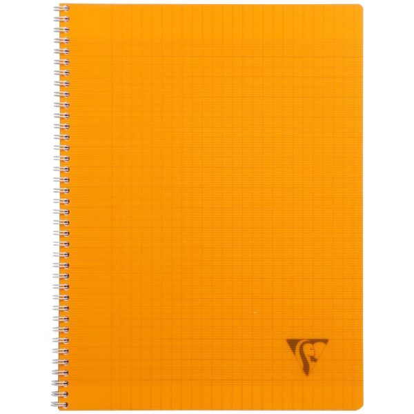 Cahier reliure int&eacute;grale Linicolor FRESH 24x32cm 100 pages grands carreaux couverture plastique polypropy&egrave;ne rainur&eacute; Couleur al&eacute;atoire