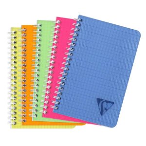 Carnet reliure int&eacute;grale Linicolor FRESH 11x17cm 100 pages petits carreaux couverture plastique polypropy&egrave;ne rainur&eacute; Couleur al&eacute;atoire