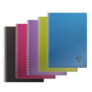 Cahier reliure int&eacute;grale Linicolor INTENSIVE A4 100 pages grands carreaux couverture plastique polypropy&egrave;ne rainur&eacute; Couleur al&eacute;atoire