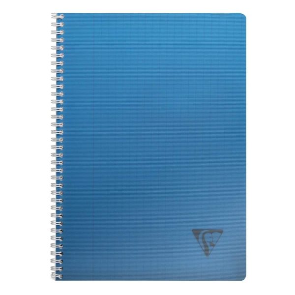 Cahier reliure int&eacute;grale Linicolor INTENSIVE A4 180 pages grands carreaux couverture plastique polypropy&egrave;ne rainur&eacute; Couleur al&eacute;atoire