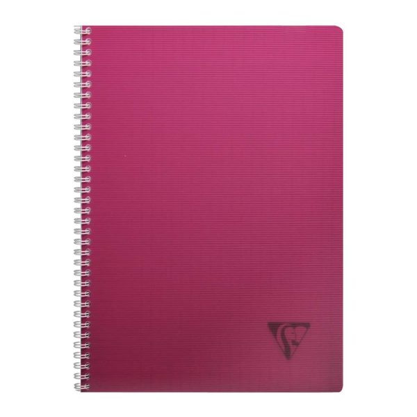 Cahier reliure int&eacute;grale Linicolor INTENSIVE A4 180 pages grands carreaux couverture plastique polypropy&egrave;ne rainur&eacute; Couleur al&eacute;atoire