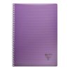 Cahier reliure int&eacute;grale Linicolor INTENSIVE A4 180 pages grands carreaux couverture plastique polypropy&egrave;ne rainur&eacute; Couleur al&eacute;atoire
