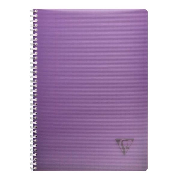 Cahier reliure int&eacute;grale Linicolor INTENSIVE A4 180 pages grands carreaux couverture plastique polypropy&egrave;ne rainur&eacute; Couleur al&eacute;atoire