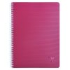Cahier reliure int&eacute;grale Linicolor INTENSIVE A4 100 pages petits carreaux couverture plastique polypropy&egrave;ne rainur&eacute; Couleur al&eacute;atoire