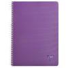 Cahier reliure int&eacute;grale Linicolor INTENSIVE A4 100 pages petits carreaux couverture plastique polypropy&egrave;ne rainur&eacute; Couleur al&eacute;atoire