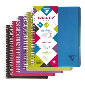Evolutiv'Book Linicolor INTENSIVE cahier reliure int&eacute;grale A4+ 240 pages d&eacute;tachables perfor&eacute; 4 trous petits carreaux + cadre en-t&ecirc;te + 3 intercalaires couverture plastique polypropy&egrave;ne rainur&eacute; Couleur al&eacute;atoire