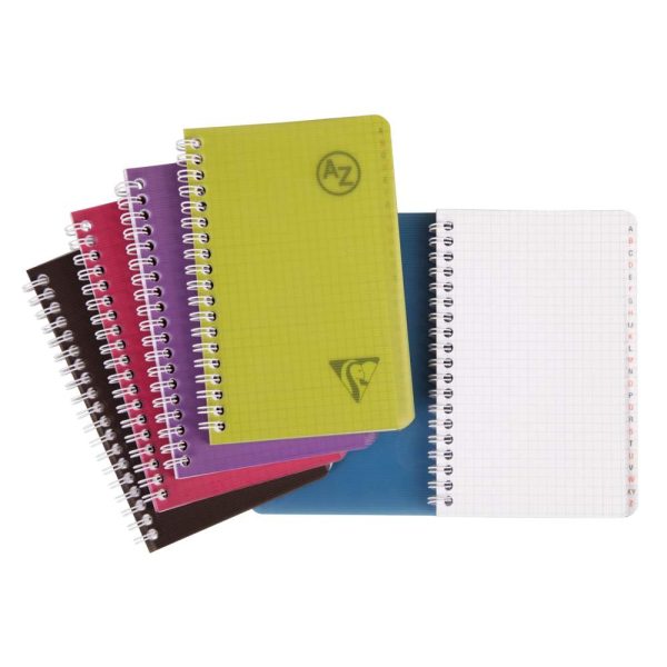 R&eacute;pertoire reliure int&eacute;grale Linicolor INTENSIVE 11x17cm 100 pages petits carreaux couverture plastique polypropy&egrave;ne rainur&eacute; Couleur al&eacute;atoire