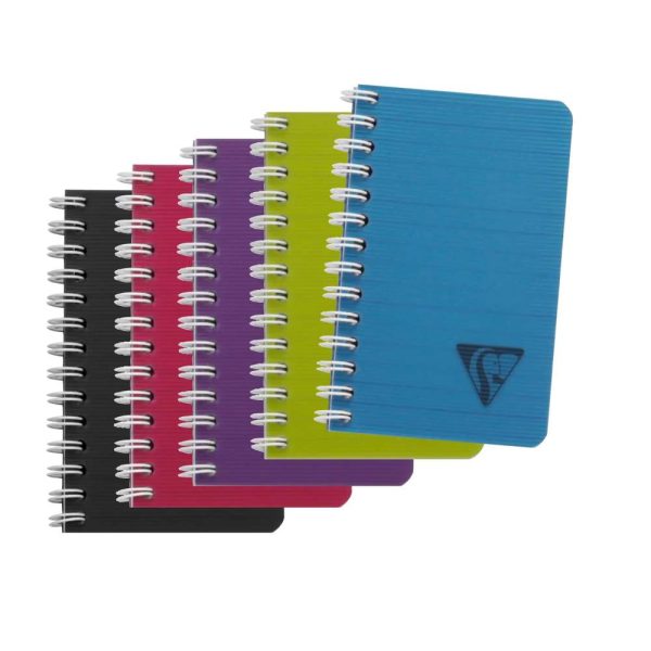 Cahier reliure int&eacute;grale Linicolor INTENSIVE 7,5x12cm 100 pages lign&eacute; couverture plastique polypropy&egrave;ne rainur&eacute; Couleur al&eacute;atoire