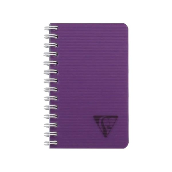Cahier reliure int&eacute;grale Linicolor INTENSIVE 7,5x12cm 100 pages lign&eacute; couverture plastique polypropy&egrave;ne rainur&eacute; Couleur al&eacute;atoire