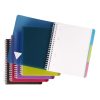 Evolutiv'Book Linicolor INTENSIVE cahier reliure int&eacute;grale A5+ 180 pages d&eacute;tachables perfor&eacute; 6 trous petits carreaux + cadre en-t&ecirc;te + 3 intercalaires couverture plastique polypropy&egrave;ne rainur&eacute; Couleur al&eacute;atoire