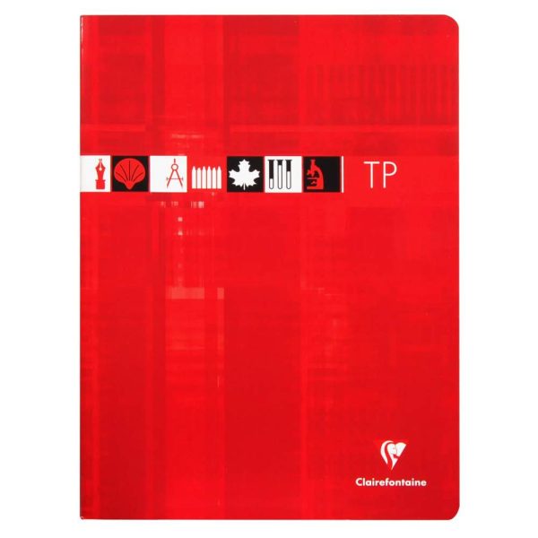 Cahier Travaux Pratiques piqu&eacute; 24x32cm 64 pages petits carreaux + uni Couleur al&eacute;atoire