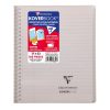 Cahier reliure int&eacute;grale enveloppante Koverbook 17x22cm 160 pages lign&eacute; + marge couverture polypropyl&egrave;ne transparent