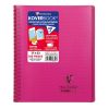 Cahier reliure int&eacute;grale enveloppante Koverbook 17x22cm 160 pages lign&eacute; + marge couverture polypropyl&egrave;ne transparent