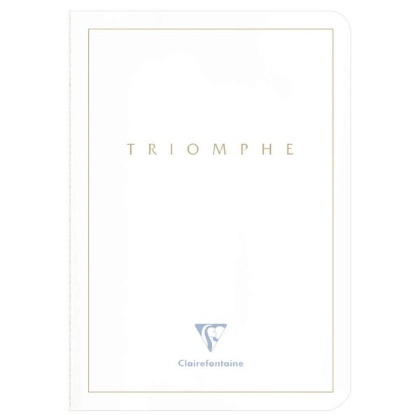 Triomphe GOLD carnet piq&ucirc;re textile A5 96 pages uni papier blanc 90 g