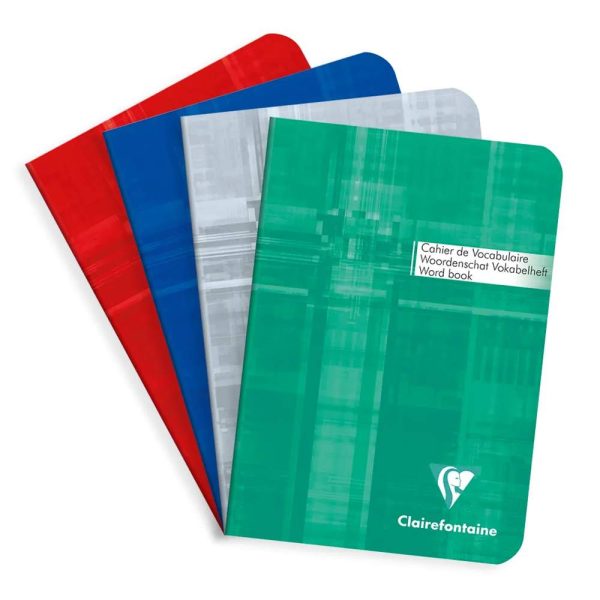 Carnet de vocabulaire piqu&eacute; A6 64 pages lign&eacute; + marge centrale