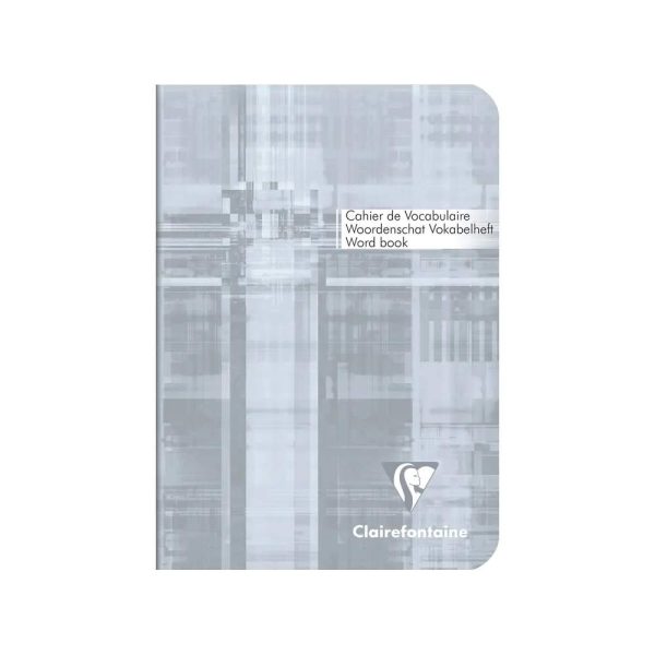 Carnet de vocabulaire piqu&eacute; A6 64 pages lign&eacute; + marge centrale