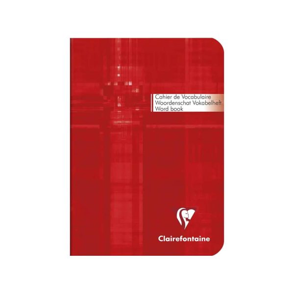 Carnet de vocabulaire piqu&eacute; A6 64 pages lign&eacute; + marge centrale