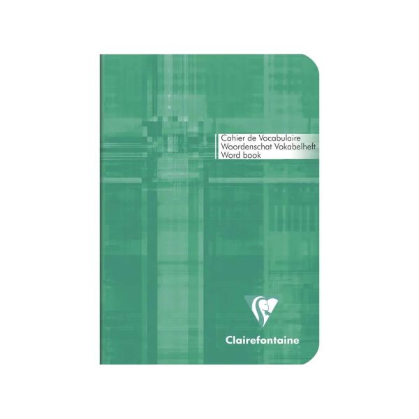 Carnet de vocabulaire piqu&eacute; A6 64 pages lign&eacute; + marge centrale