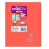 Carnet reliure int&eacute;grale enveloppante Koverbook Neon A5 160 pages petits carreaux couverture polypropyl&egrave;ne opaque