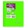 Carnet reliure int&eacute;grale enveloppante Koverbook Neon A5 160 pages petits carreaux couverture polypropyl&egrave;ne opaque