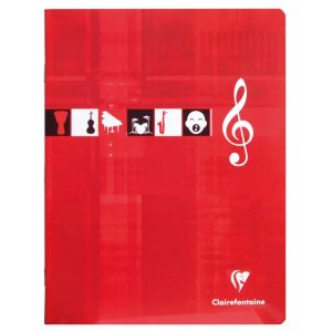 Cahier Musique & Chant piqu&eacute; 17x22 cm 56 pages lign&eacute;
