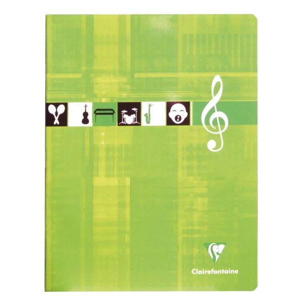 Cahier Musique & Chant piqu&eacute; 17&times;22 cm 56 pages lign&eacute;