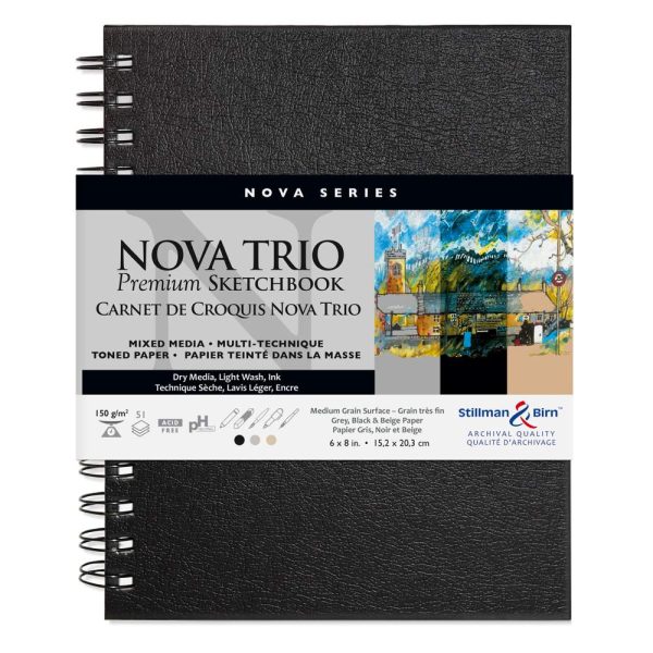 Nova Trio carnet spiral&eacute; 50F 15,2&times;20,3cm 150g