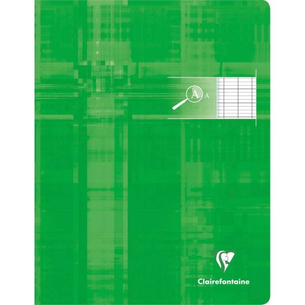 Cahier piqu&eacute; d&eacute;ficients visuels 17&times;22 cm 48 pages grands carreaux 2 ,5mm agrandis 10&times;10