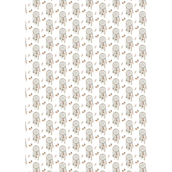 DECORATIV&rsquo;, Paquet de 25 feuilles 160g/m2 au format 21&times;29,7cm &ndash; Boh&egrave;me 1
