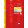 Copies doubles de couleur sous &eacute;tui A4 100 pages perfor&eacute;es grands carreaux