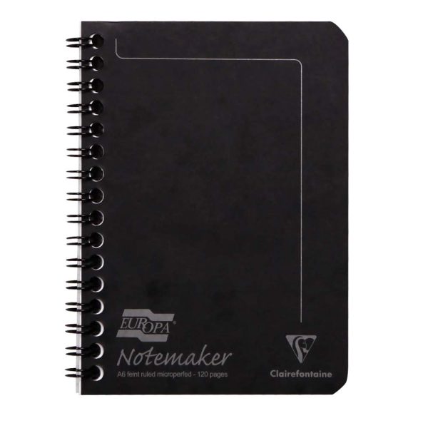 Notemaker Europa cahier reliure int&eacute;grale A6 120 pages d&eacute;tachables lign&eacute;