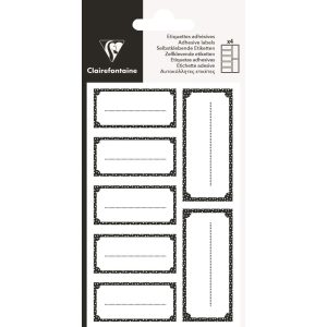 Etiquettes adh&eacute;sives, rectangle noir