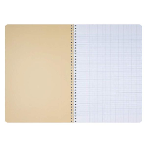 Cahier reliure int&eacute;grale FOREVER PREMIUM 100% recycl&eacute; A4 120 pages d&eacute;tachables micro-perfor&eacute;es grands carreaux papier blanc 90 g