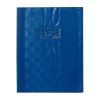 Prot&egrave;ge-cahiers grain madras avec rabats marque-pages PVC 22/100&egrave;me 17x22 cm