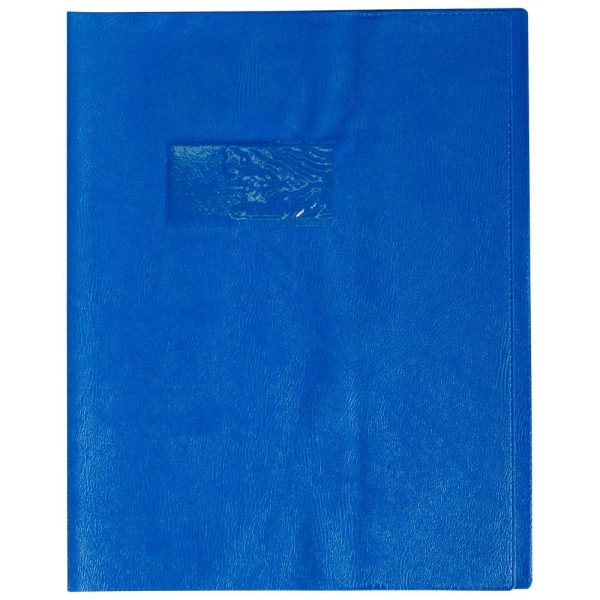 Prot&egrave;ge-cahiers grain cuir PVC 22/100&egrave;me 17&times;22 cm