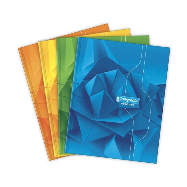 Cahier brochure rembord&eacute;e rigide 7000 17&times;22 cm 192 pages grands carreaux 70 g