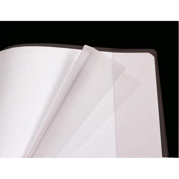 Prot&egrave;ge-cahiers cristalux avec rabats marque-pages PVC 22/100&egrave;me 17&times;22 cm