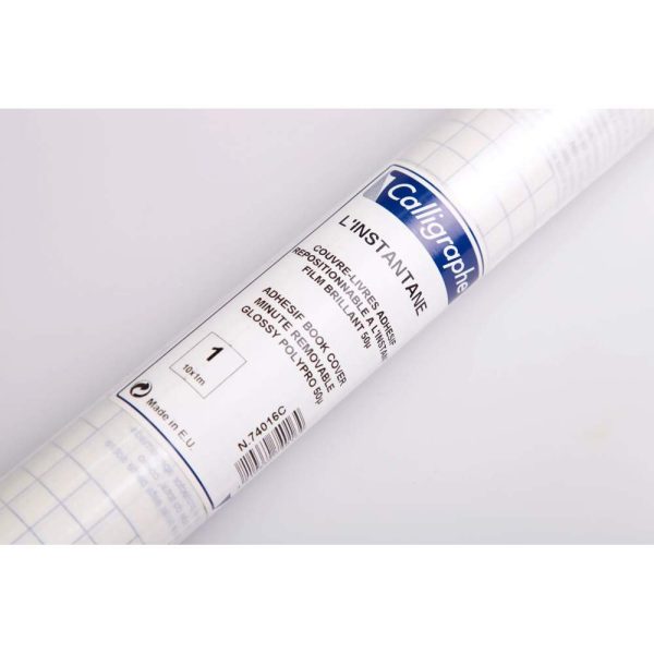 L&rsquo;Instantan&eacute; rouleau couvre-livres adh&eacute;sif repositionnable polypropyl&egrave;ne 5/100&egrave;me 10 m x 1 m