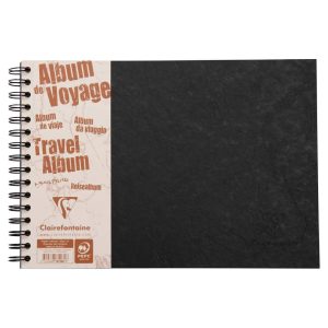 Album de voyage Age Bag reliure int&eacute;grale A4 paysage 80 pages lign&eacute; 120g + uni &agrave; grain 160g