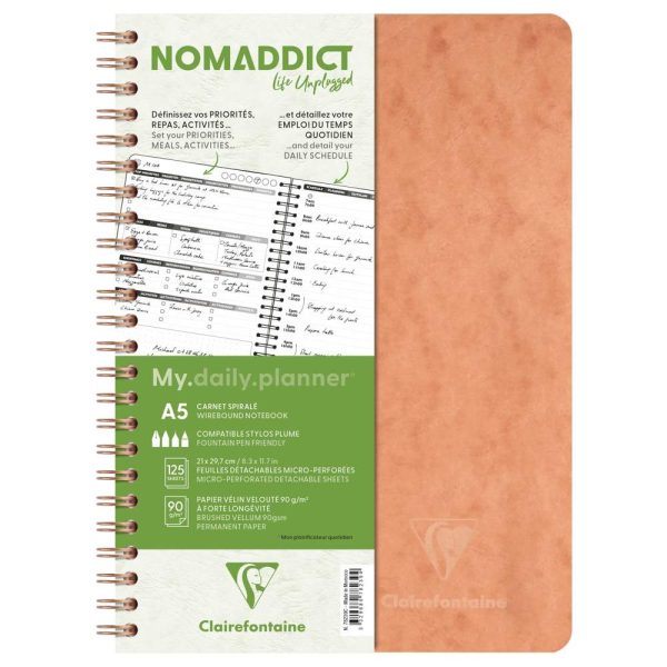My.daily.planner Age Bag carnet reliure int&eacute;grale A5 250 pages d&eacute;tachables