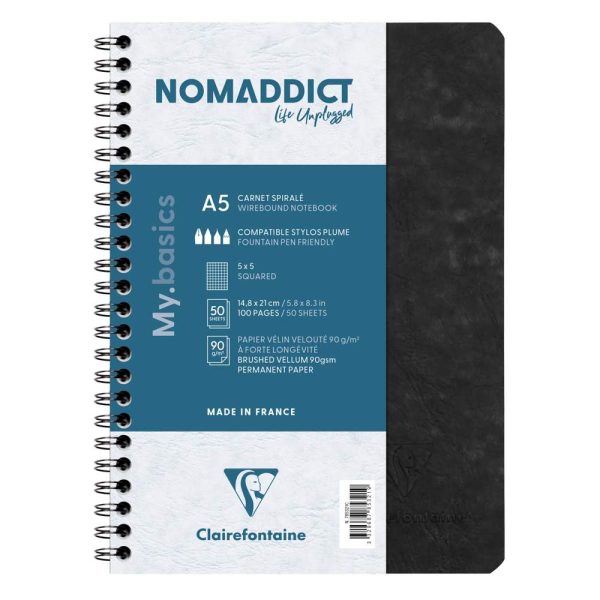 Cahier reliure int&eacute;grale Age Bag A5 100 pages petits carreaux