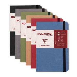 Roadbook Age Bag carnet brochure &agrave; &eacute;lastique 9x14cm 128 pages lign&eacute; Couleur al&eacute;atoire