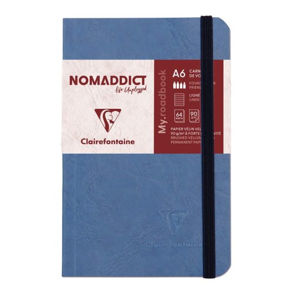 Roadbook Age Bag carnet brochure &agrave; &eacute;lastique 9x14cm 128 pages lign&eacute; Couleur al&eacute;atoire