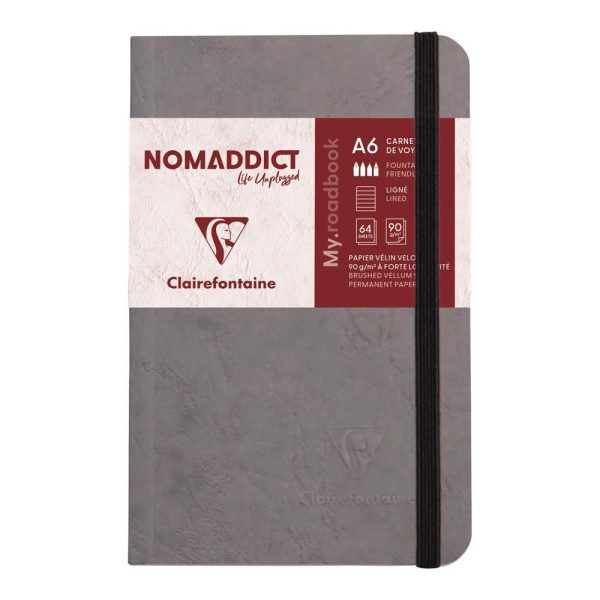 Roadbook Age Bag carnet brochure &agrave; &eacute;lastique 9x14cm 128 pages lign&eacute; Couleur al&eacute;atoire