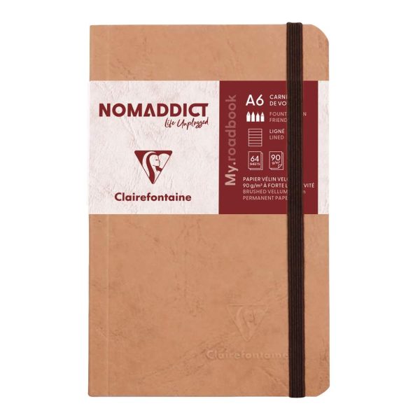 Roadbook Age Bag carnet brochure &agrave; &eacute;lastique 9x14cm 128 pages lign&eacute; Couleur al&eacute;atoire
