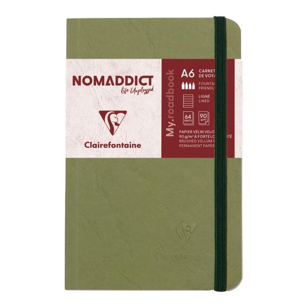 Roadbook Age Bag carnet brochure &agrave; &eacute;lastique 9x14cm 128 pages lign&eacute; Couleur al&eacute;atoire