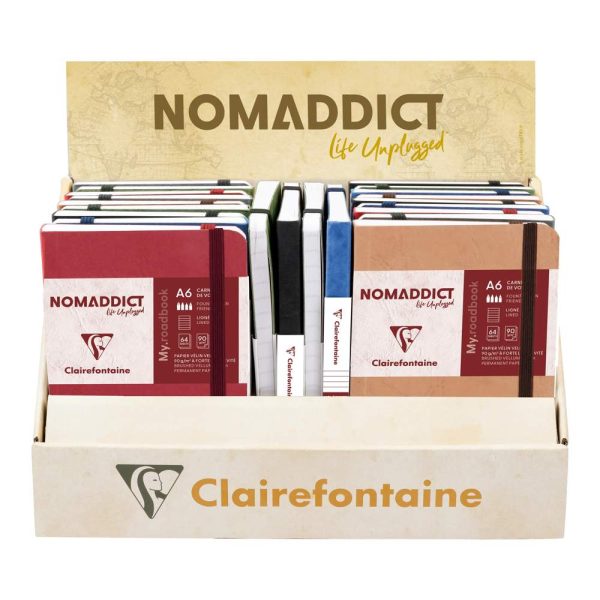 Roadbook Age Bag carnet brochure &agrave; &eacute;lastique 9x14cm 128 pages lign&eacute; Couleur al&eacute;atoire