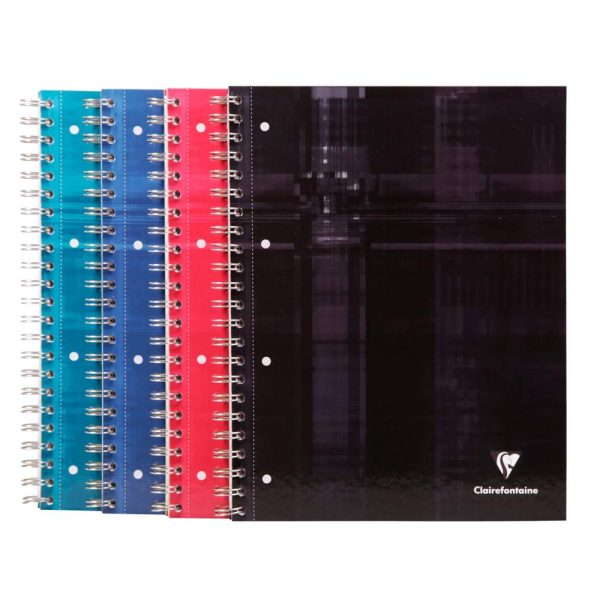Bind&rsquo;O Block cahier reliure int&eacute;grale A4+ 160 pages d&eacute;tachables perfor&eacute;es 4 trous grands carreaux + cadre en-t&ecirc;te 4 couleurs de bandes