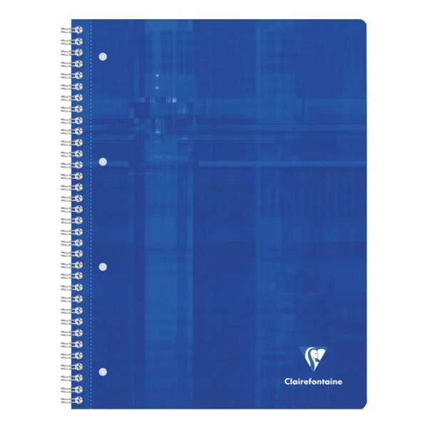 Cahier reliure int&eacute;grale A4+ 160 pages d&eacute;tachables perfor&eacute;es 4 trous grands carreaux